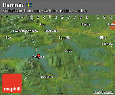 Satellite Map of Hamnäs