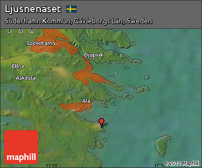 Satellite Map of Ljusnenäset