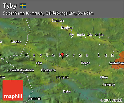 Satellite Map of Tyby