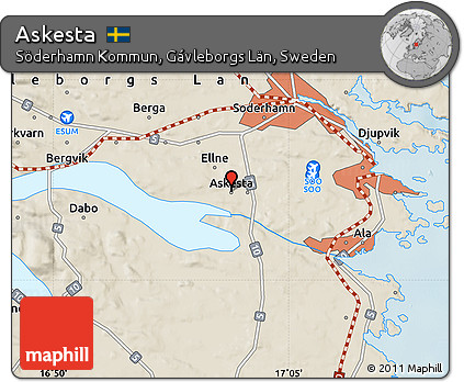 Shaded Relief Map of Askesta