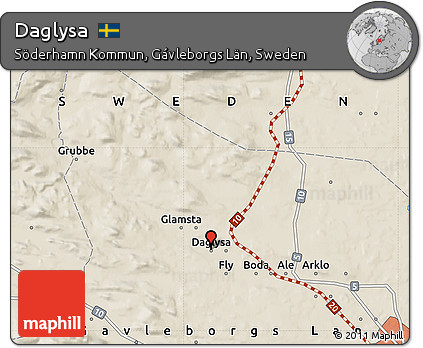 Shaded Relief Map of Daglysa