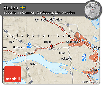 Shaded Relief Map of Heden
