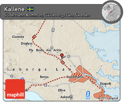 Shaded Relief Map of Källene