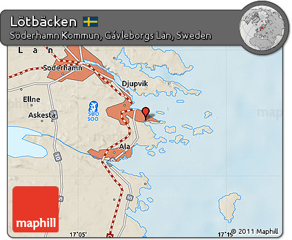 Shaded Relief Map of Lötbäcken