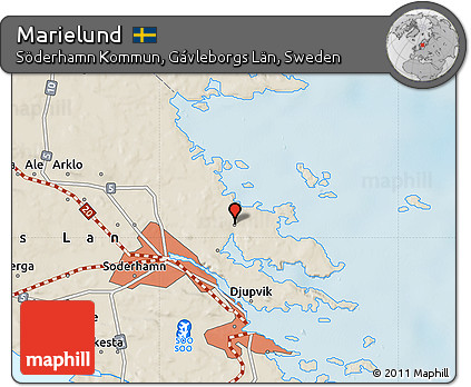 Shaded Relief Map of Marielund