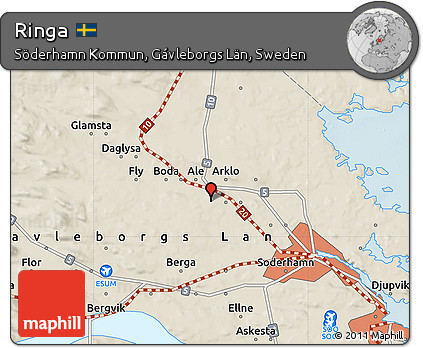 Shaded Relief Map of Ringa