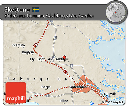 Shaded Relief Map of Skettene