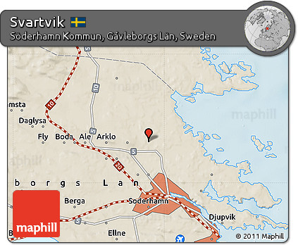 Shaded Relief Map of Svartvik