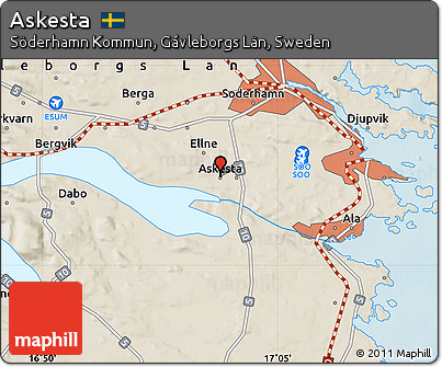Shaded Relief Map of Askesta