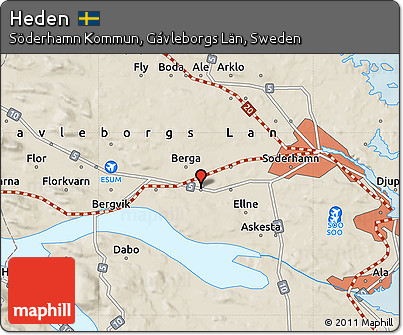 Shaded Relief Map of Heden