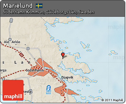 Shaded Relief Map of Marielund