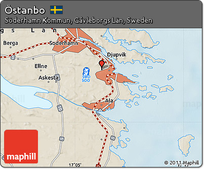 Shaded Relief Map of Östanbo