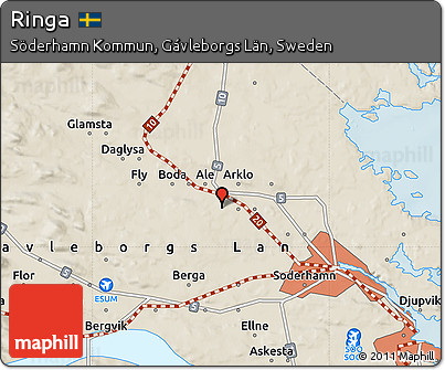Shaded Relief Map of Ringa