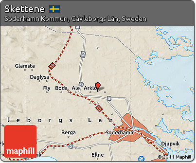 Shaded Relief Map of Skettene