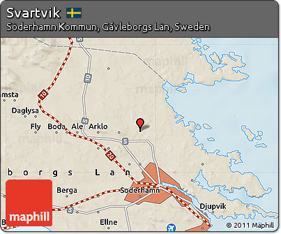 Shaded Relief Map of Svartvik