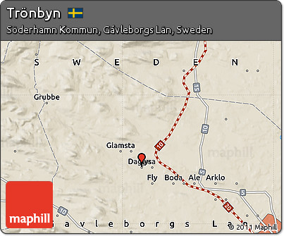 Shaded Relief Map of Trönbyn