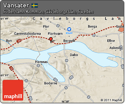 Shaded Relief Map of Vansäter
