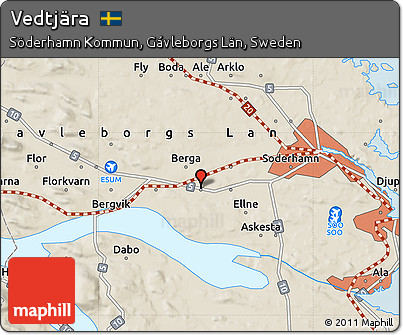 Shaded Relief Map of Vedtjära