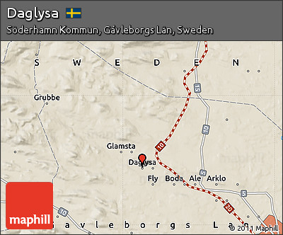 Shaded Relief Map of Daglysa