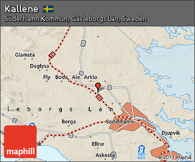 Shaded Relief Map of Källene