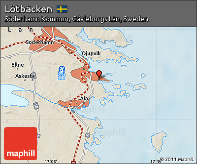 Shaded Relief Map of Lötbäcken