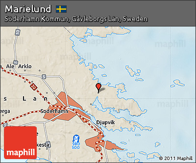 Shaded Relief Map of Marielund
