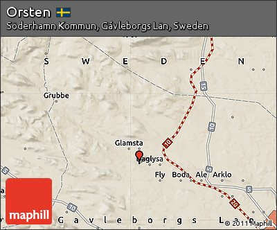 Shaded Relief Map of Orsten