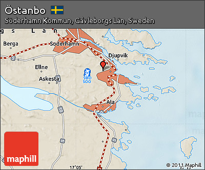 Shaded Relief Map of Östanbo