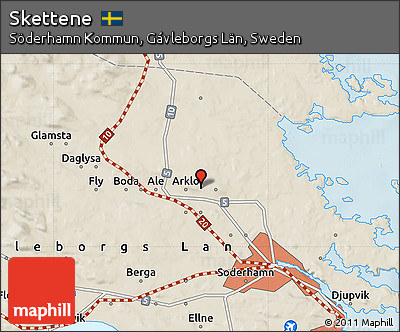 Shaded Relief Map of Skettene