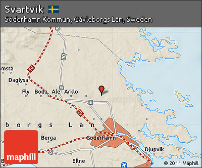 Shaded Relief Map of Svartvik