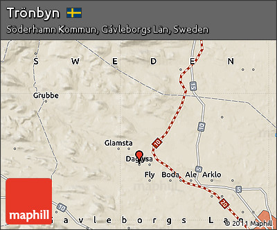 Shaded Relief Map of Trönbyn