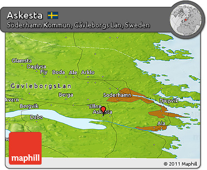 Physical Panoramic Map of Askesta