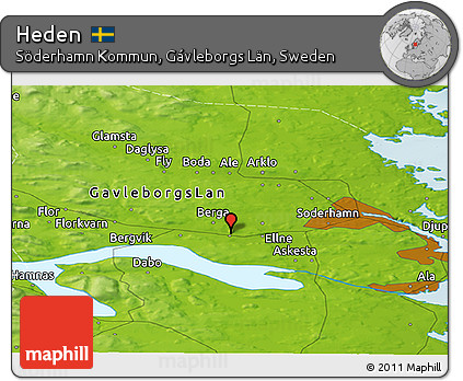 Physical Panoramic Map of Heden