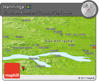 Physical Panoramic Map of Henninge