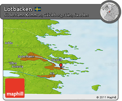 Physical Panoramic Map of Lötbäcken