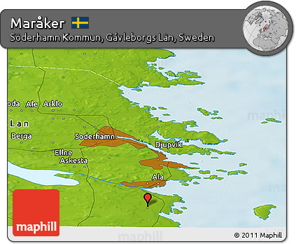 Physical Panoramic Map of Maråker