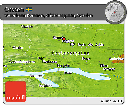 Physical Panoramic Map of Orsten