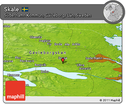 Physical Panoramic Map of Skale