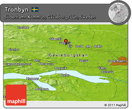 Physical Panoramic Map of Trönbyn