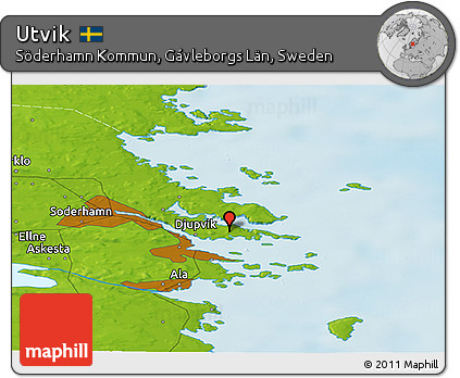 Physical Panoramic Map of Utvik