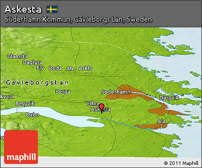 Physical Panoramic Map of Askesta