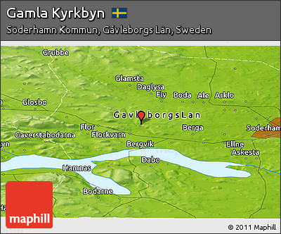 Physical Panoramic Map of Gamla Kyrkbyn