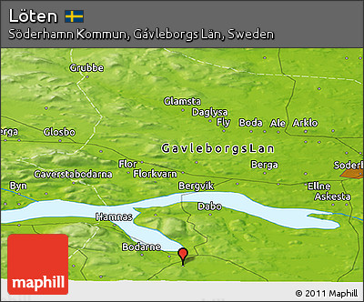 Physical Panoramic Map of Löten