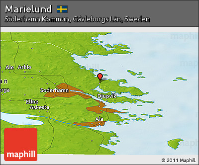 Physical Panoramic Map of Marielund