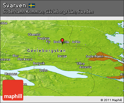 Physical Panoramic Map of Svarven