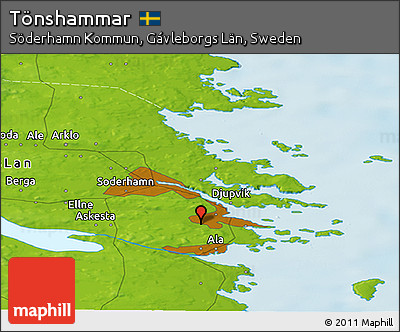 Physical Panoramic Map of Tönshammar