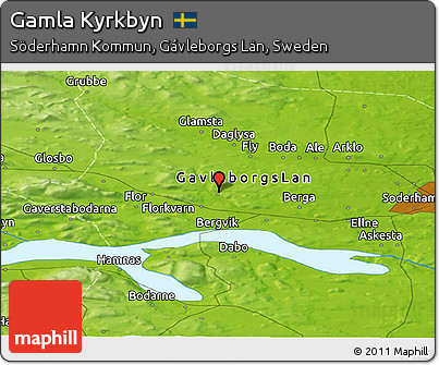 Physical Panoramic Map of Gamla Kyrkbyn
