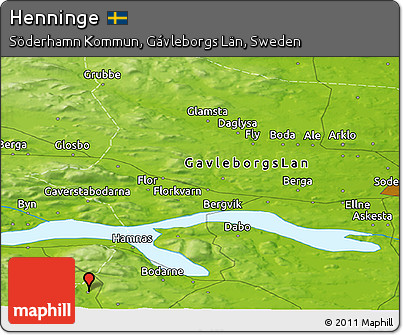 Physical Panoramic Map of Henninge