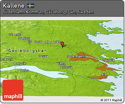 Physical Panoramic Map of Källene