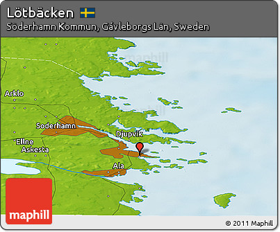 Physical Panoramic Map of Lötbäcken